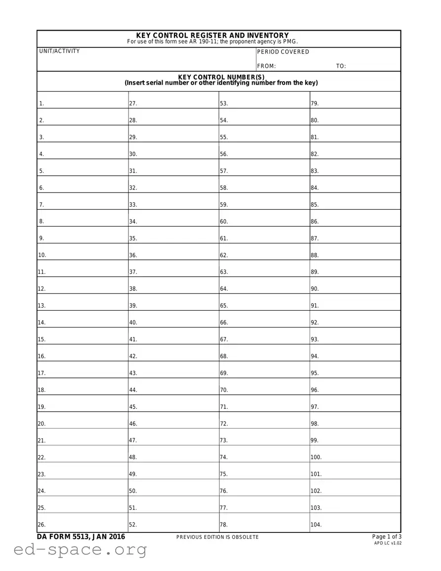 Blank Da 5513 PDF Form