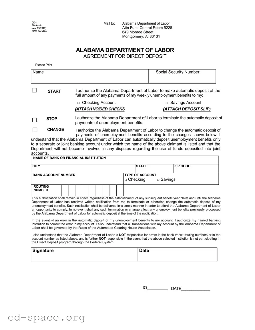 Blank Alabama Dd 1 PDF Form