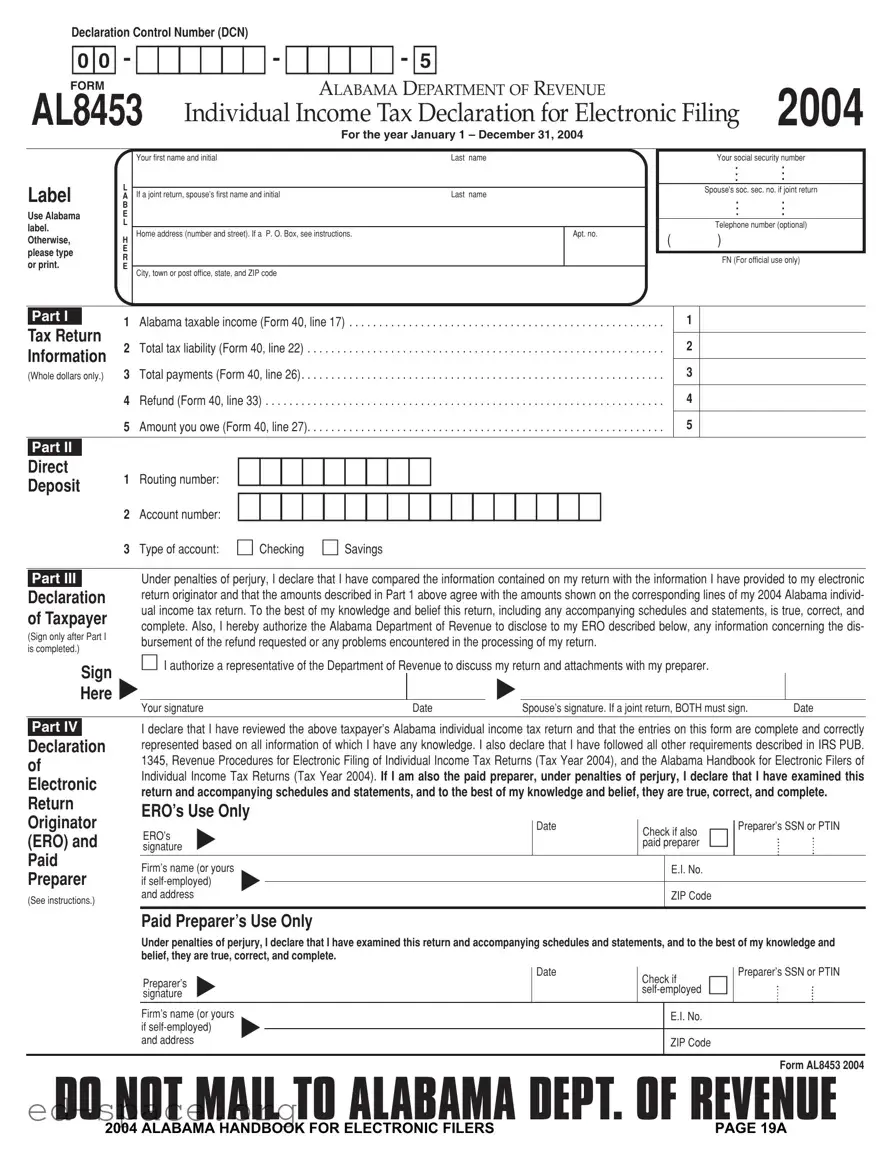 Blank Alabama 8453 PDF Form