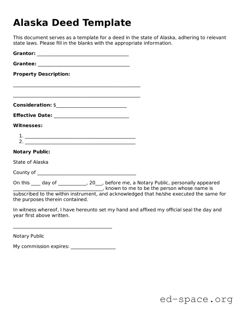 Free  Deed Form for Alaska