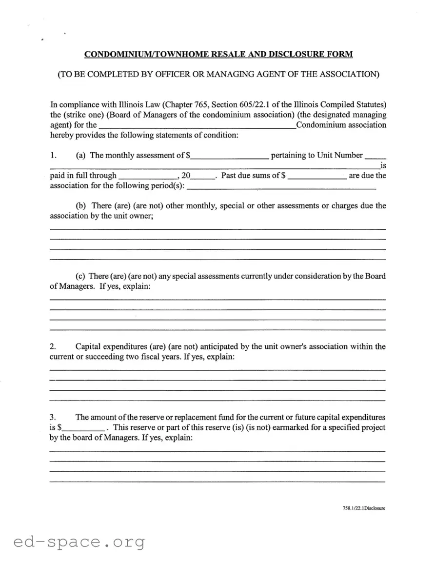 Blank Act 221 Disclosure PDF Form