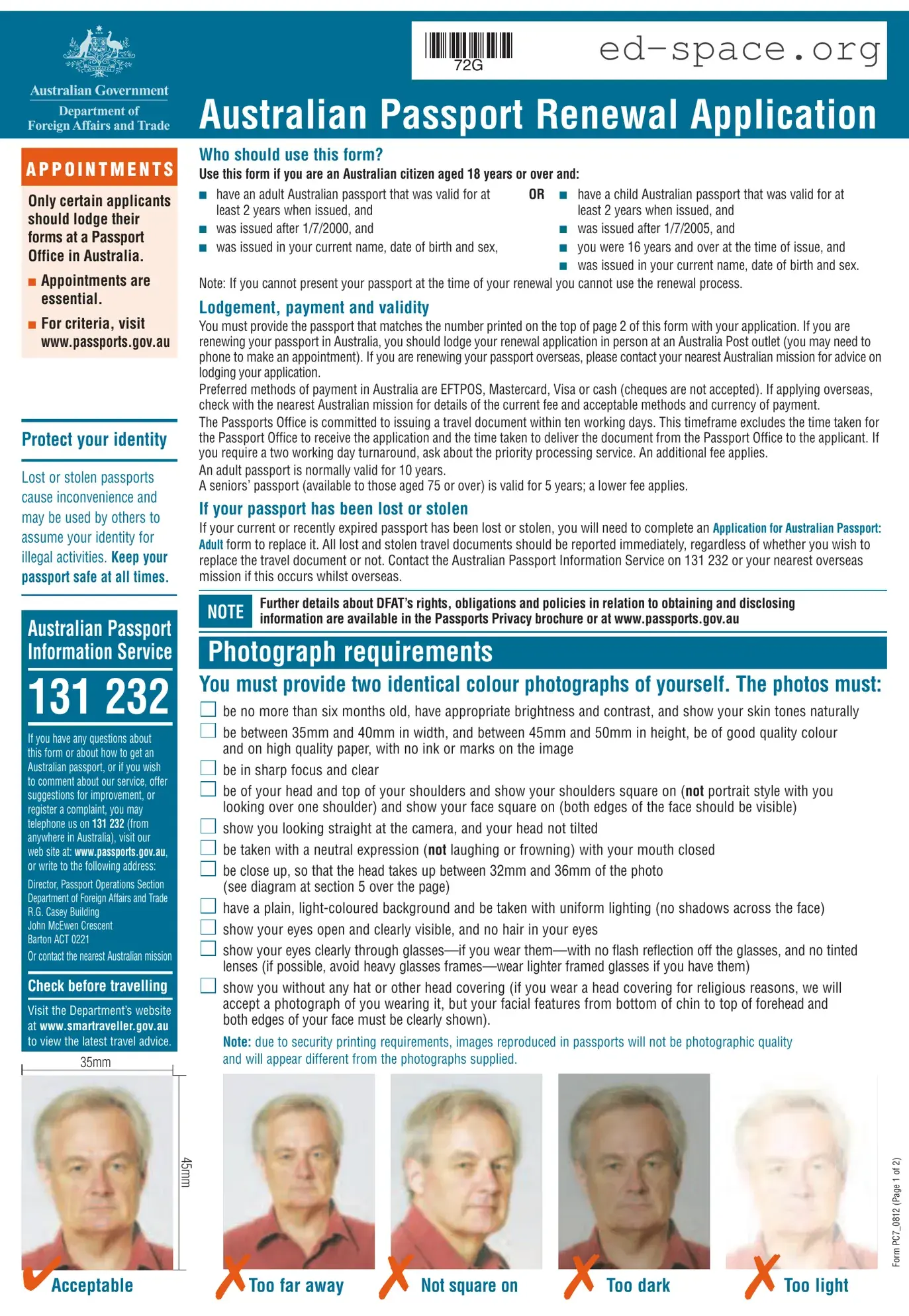 Blank Australian Passport Renewal PDF Form