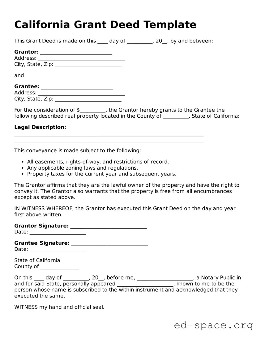 Free  Deed Form for California