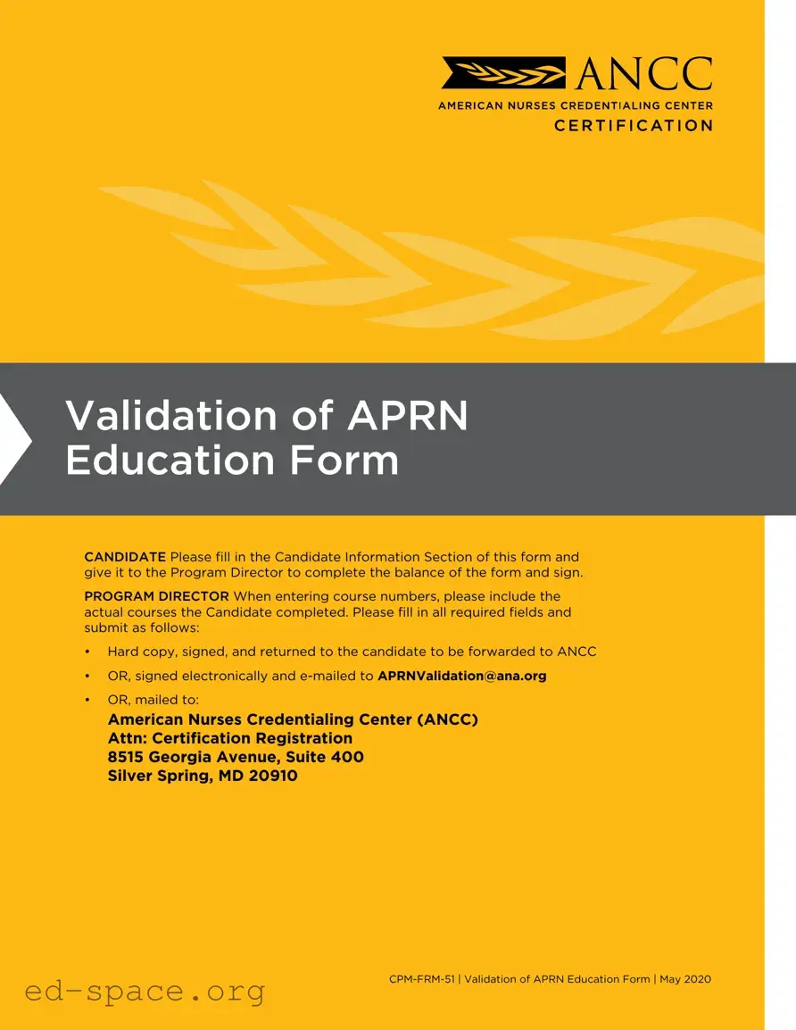 Blank Ancc Certification Verification PDF Form