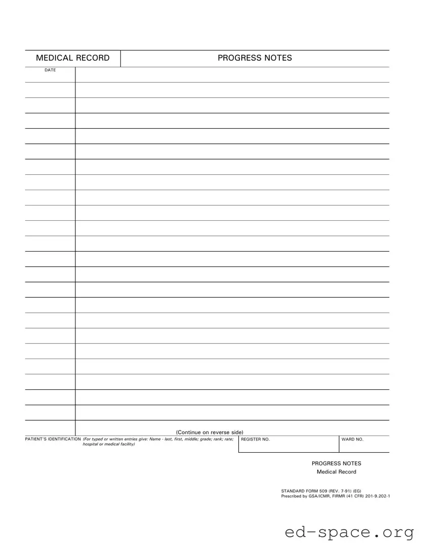 Blank Progress Notes PDF Form
