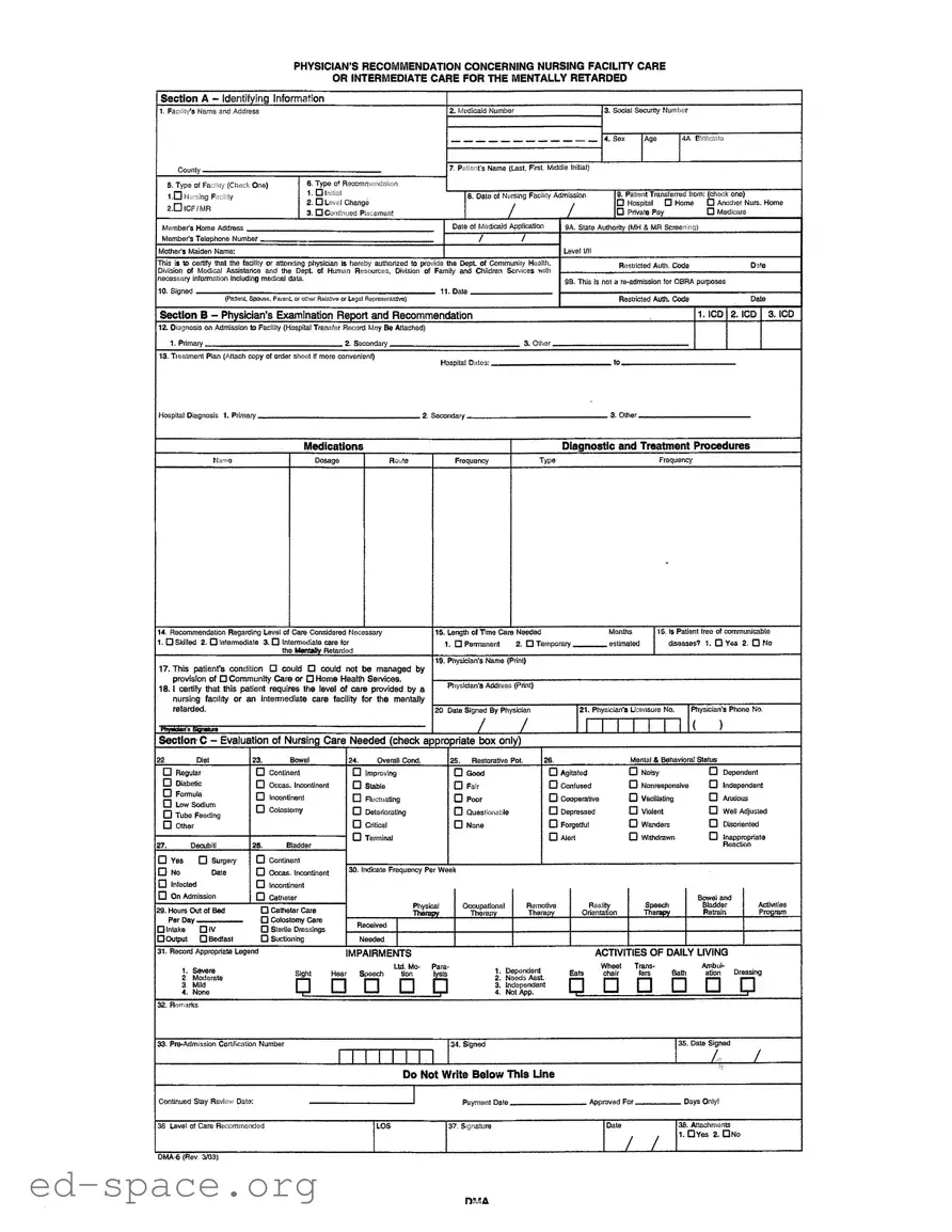 Blank Georgia Dma 6 PDF Form