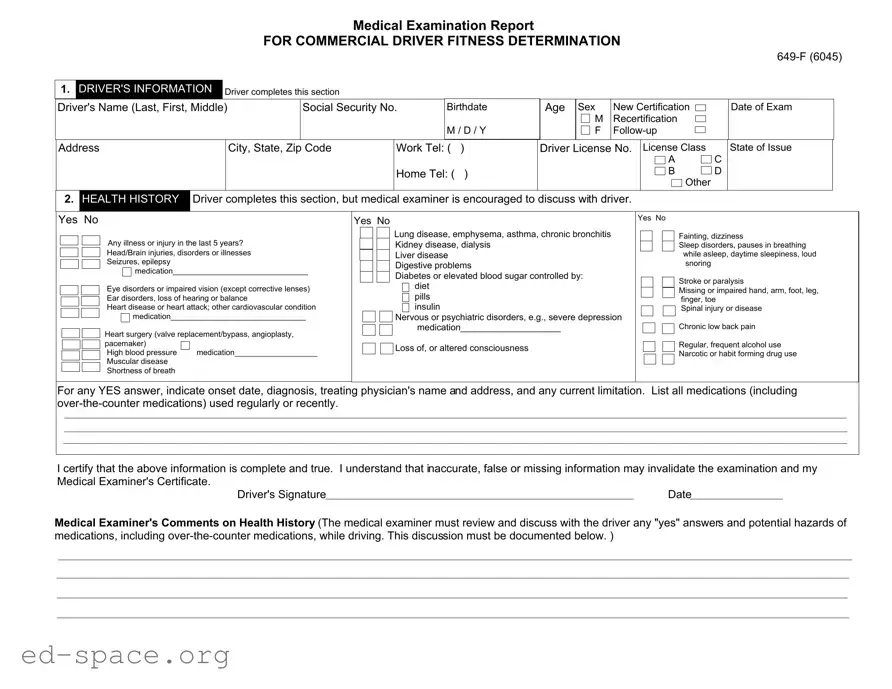 Blank Dot Medical PDF Form