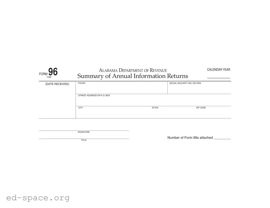Blank Alabama 96 PDF Form