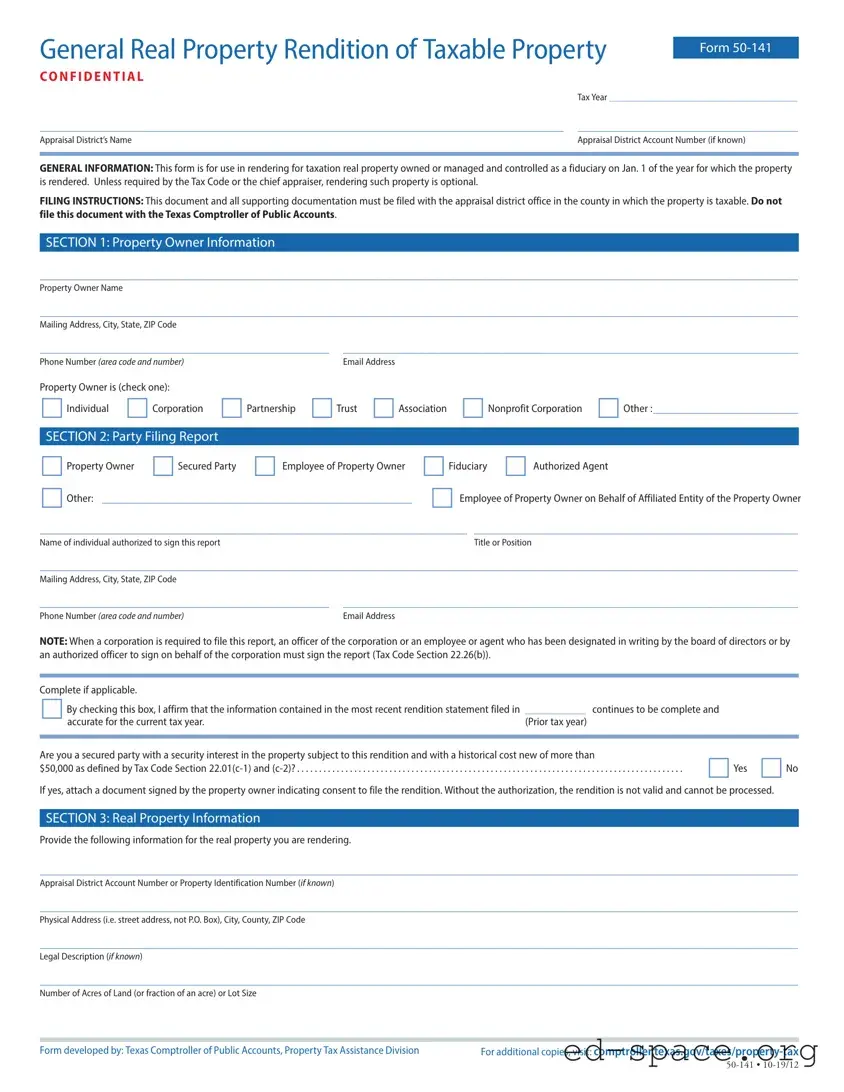 Blank Texas 50 141 PDF Form