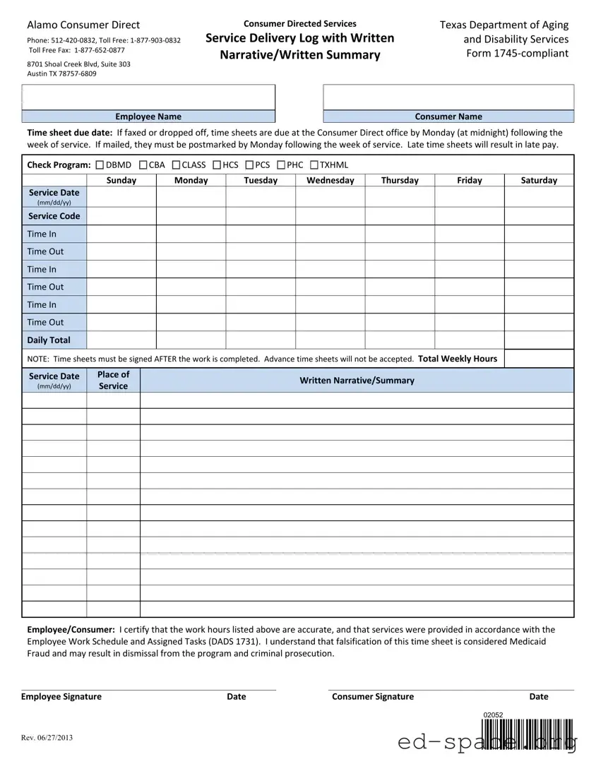 Blank Texas 1745 PDF Form