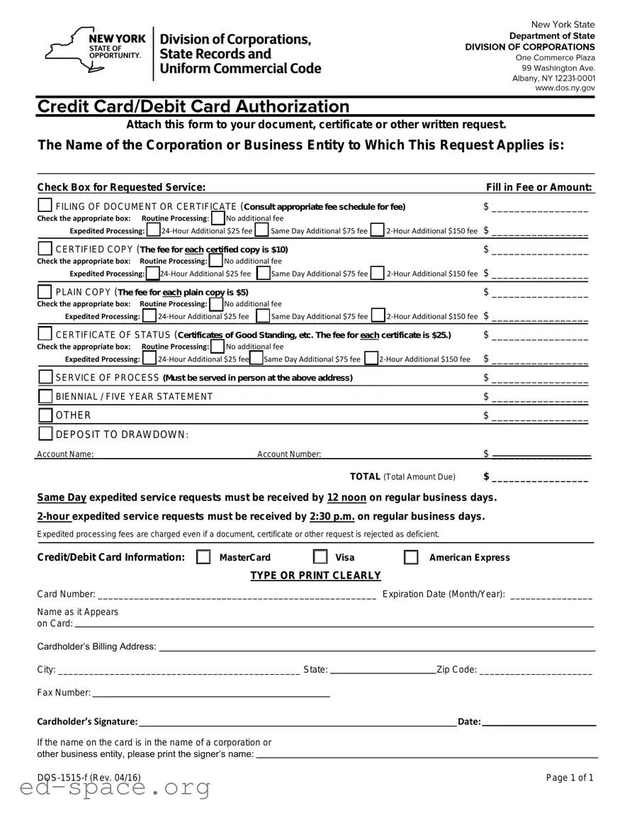 Blank Dos 1515 F PDF Form