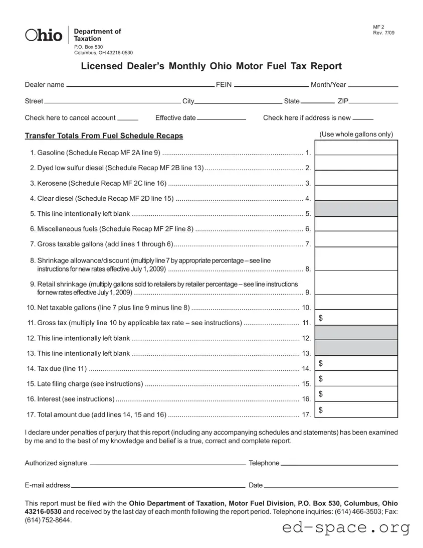 Blank Ohio Mf 2 PDF Form