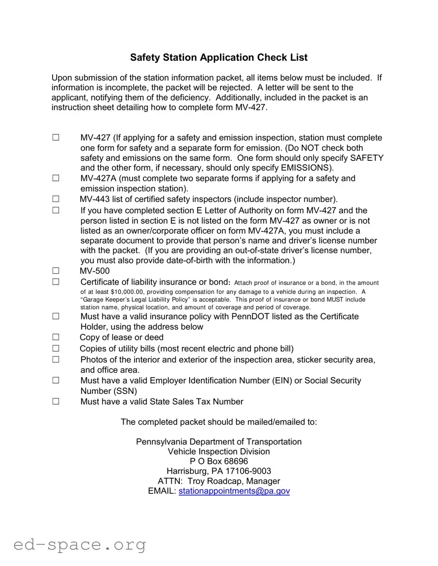 Blank Mv 427 Penndot PDF Form