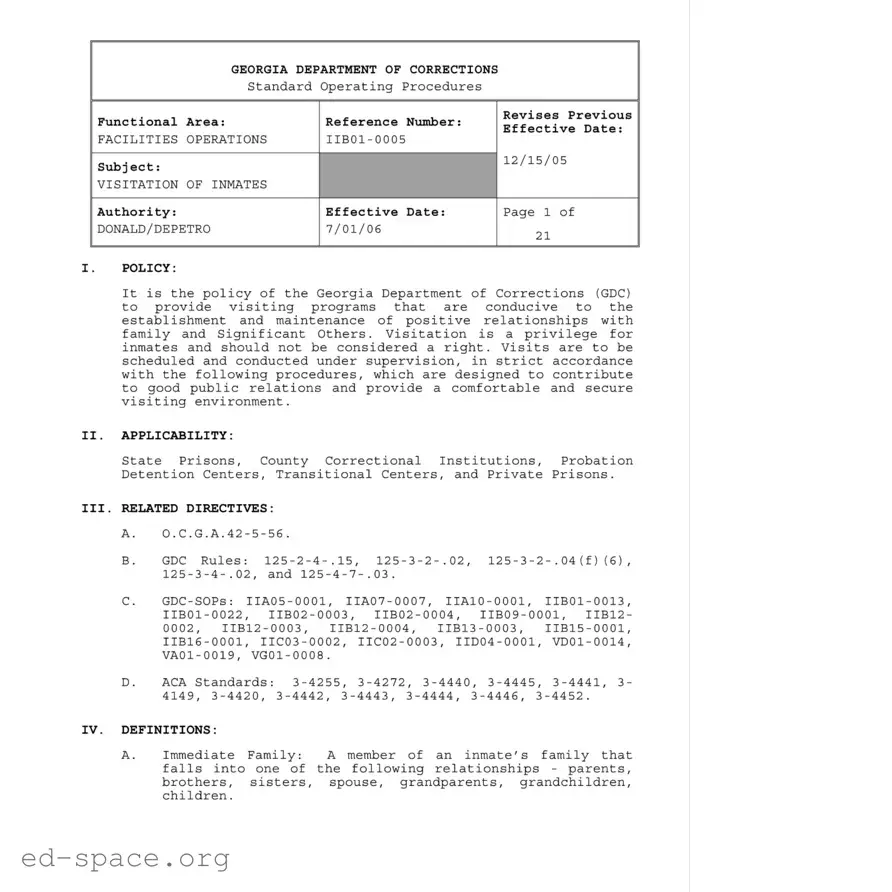 Blank Georgia Sop PDF Form