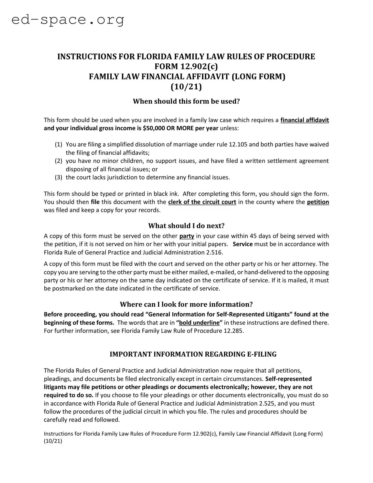 Blank Notice Florida PDF Form