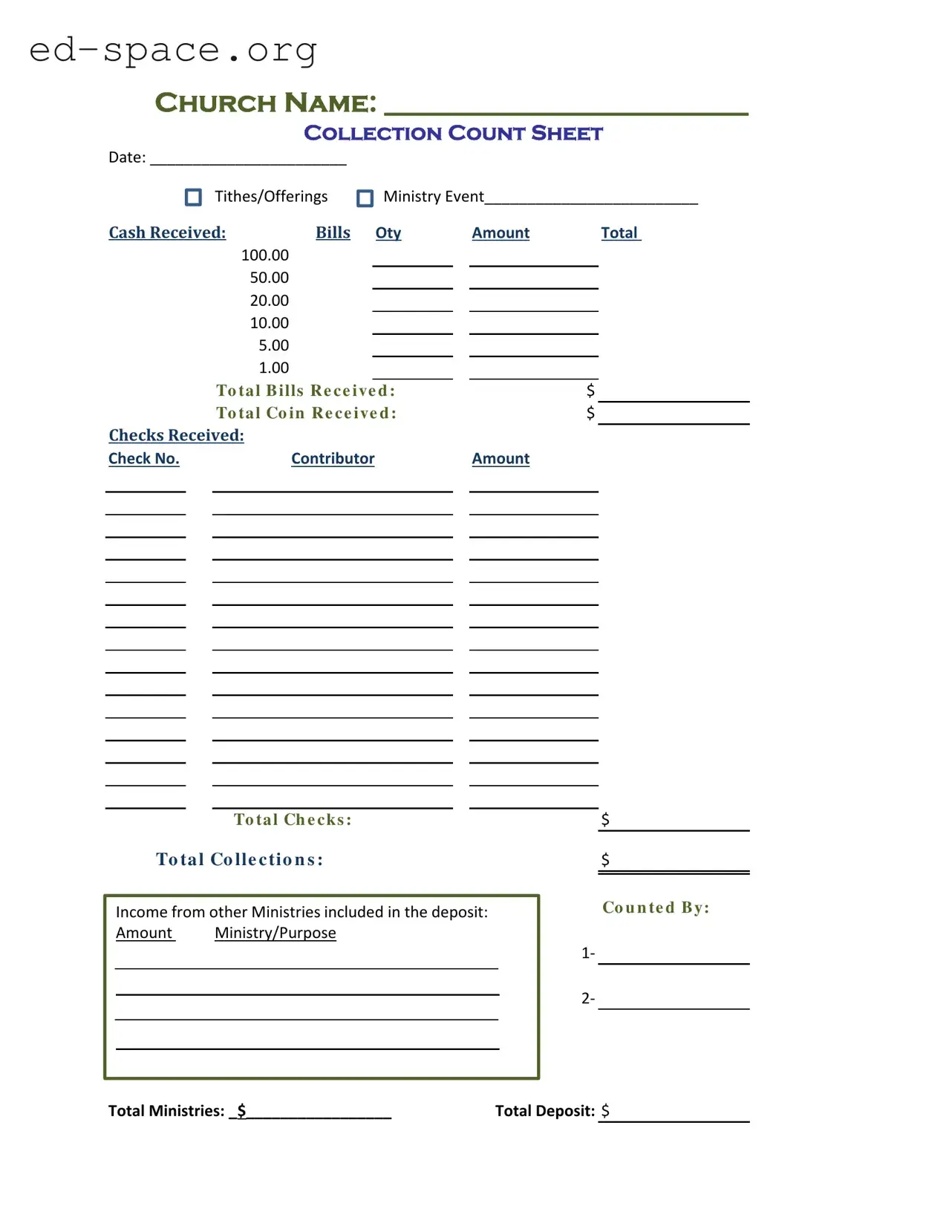 Blank Offer Report PDF Form