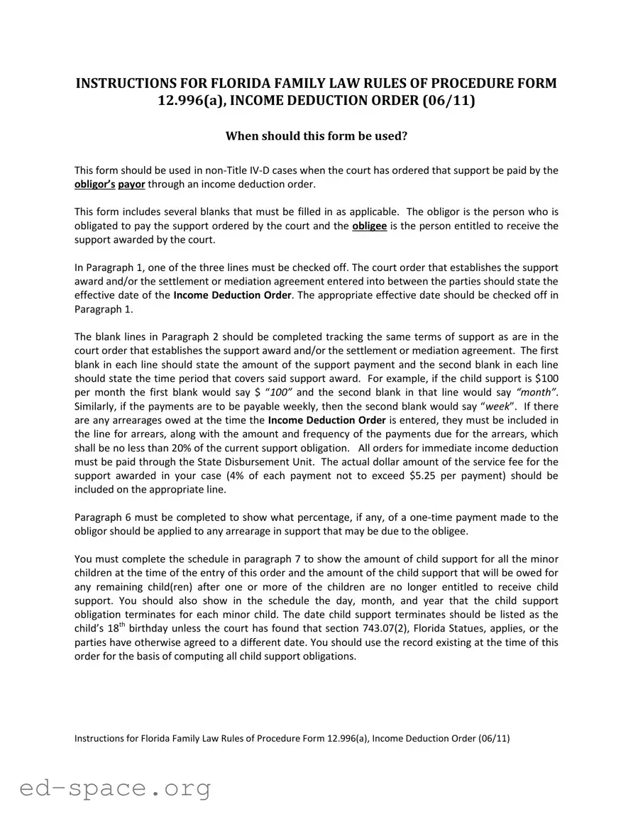 Blank Florida Order PDF Form