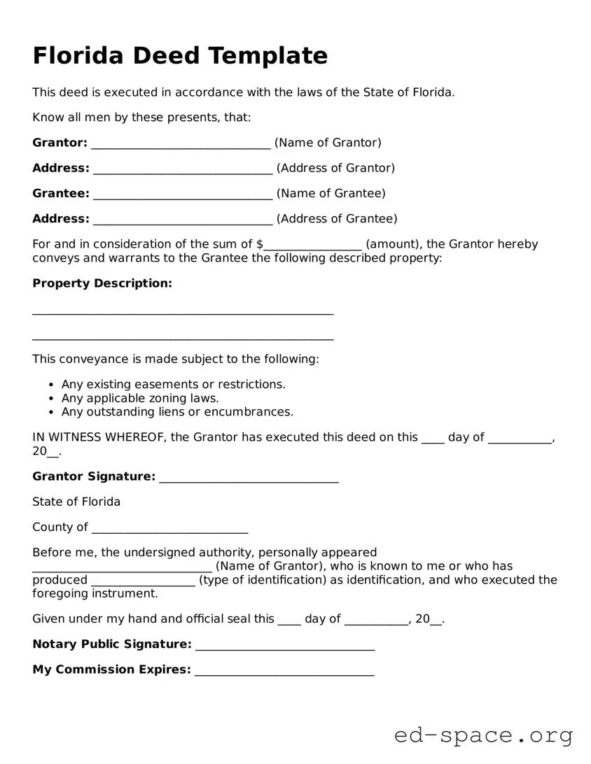Free  Deed Form for Florida