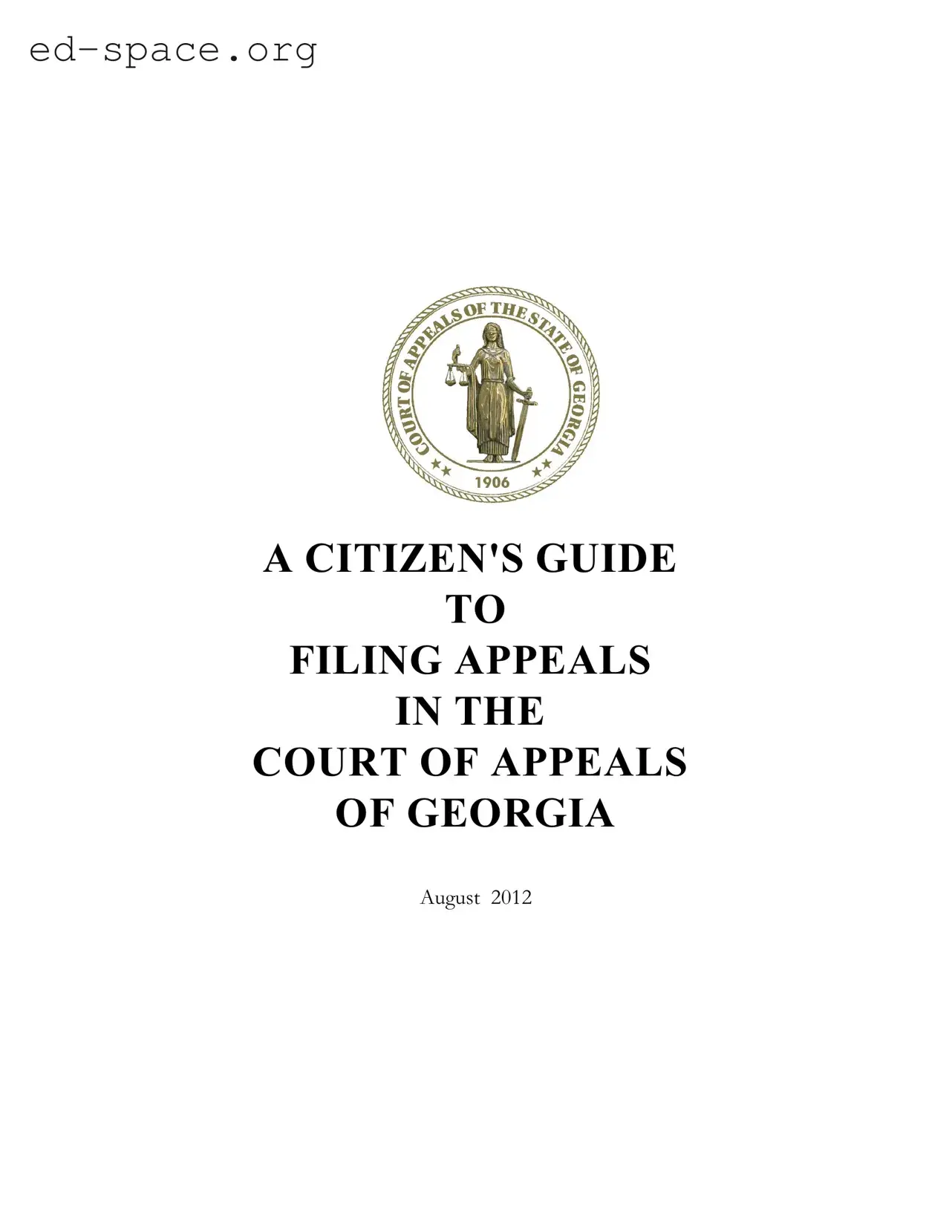 Blank Notice Appeal Georgia PDF Form