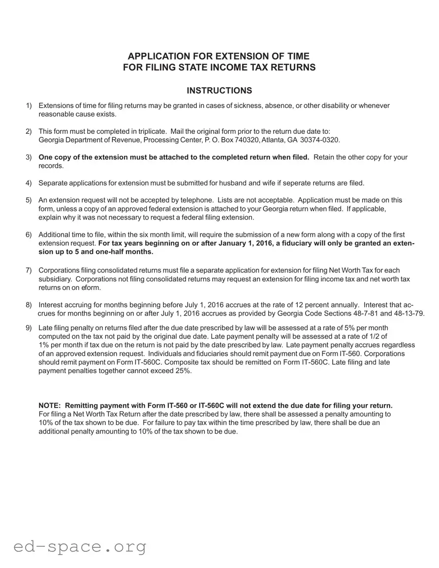 Blank Georgia It 303 PDF Form