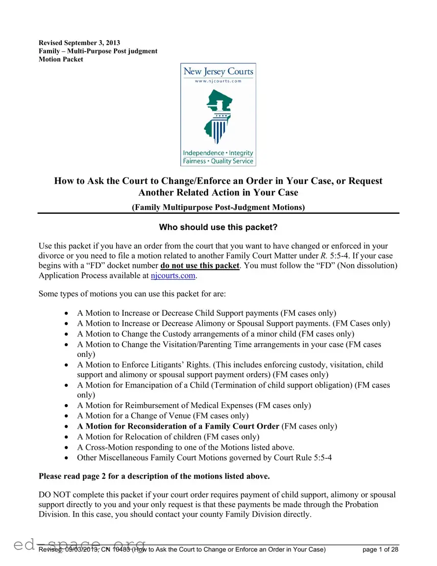 Blank Fm Motion Nj Family Court PDF Form