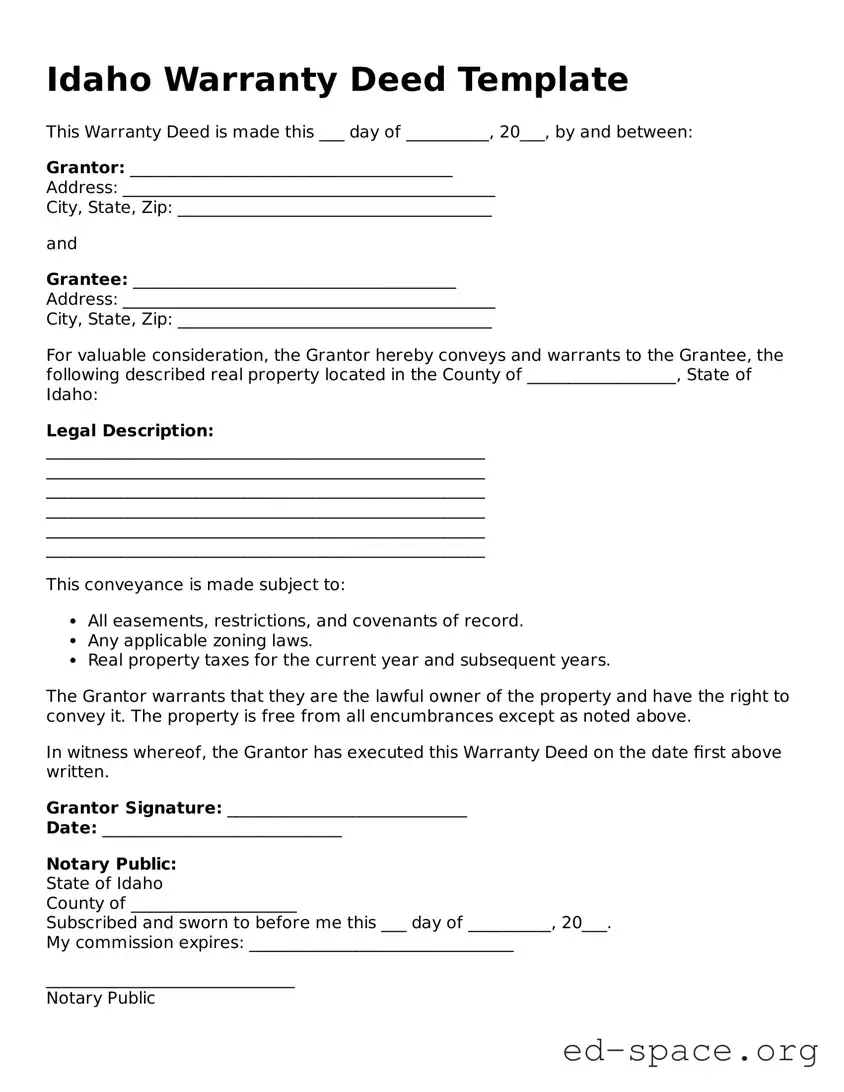 Free  Deed Form for Idaho