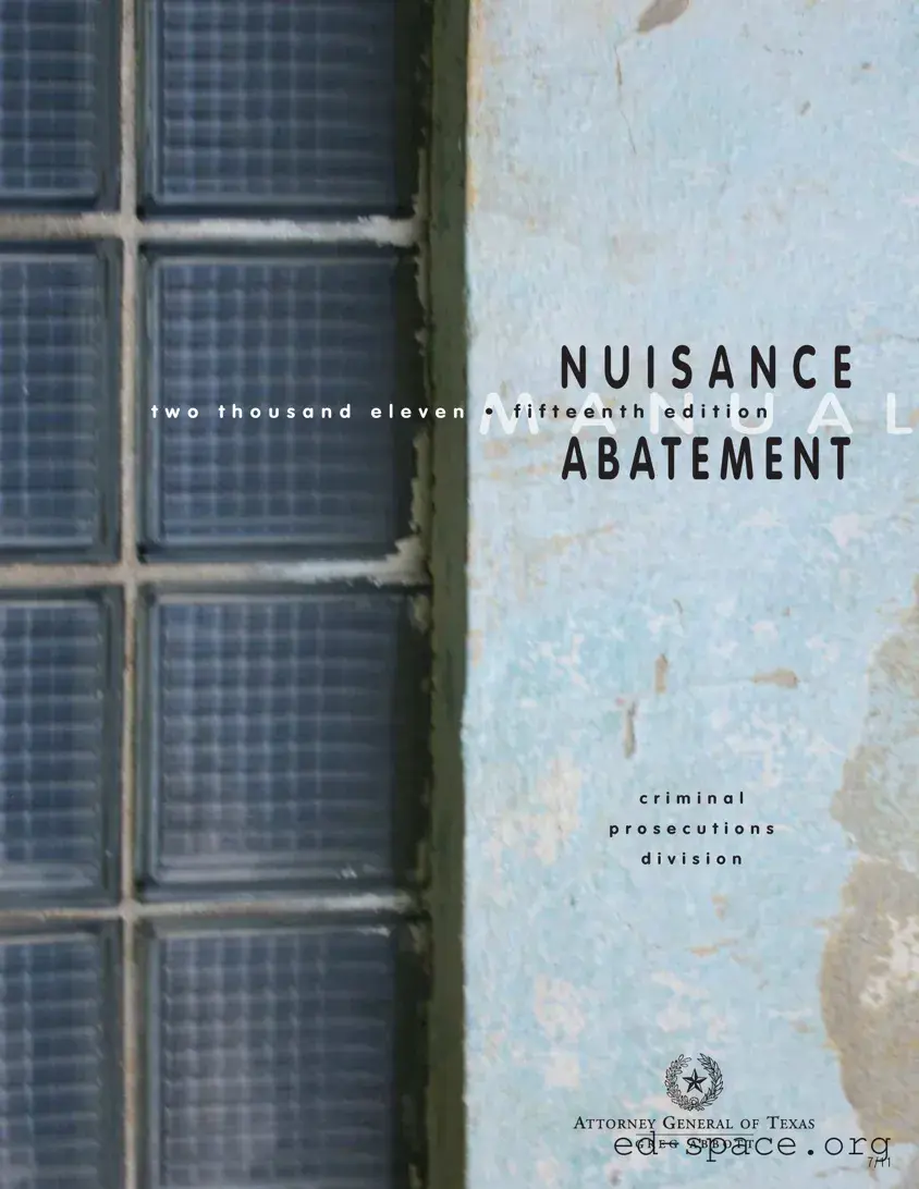 Blank Texas Nuisance Abatement PDF Form