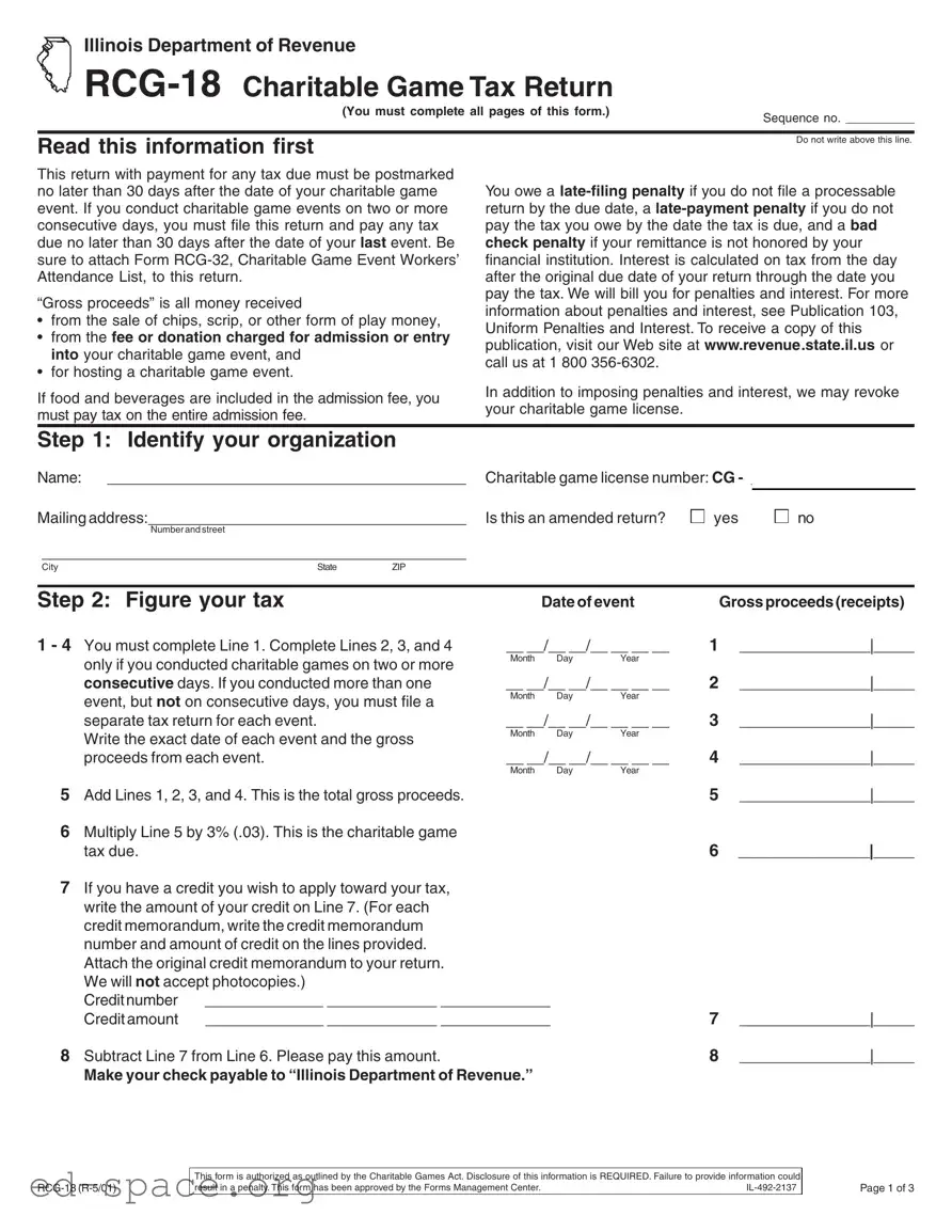 Blank Illinois Rcg 18 PDF Form