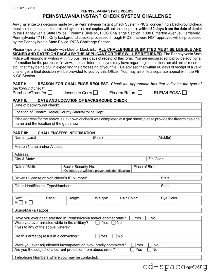 Blank Pennsylvania Instant Check System PDF Form