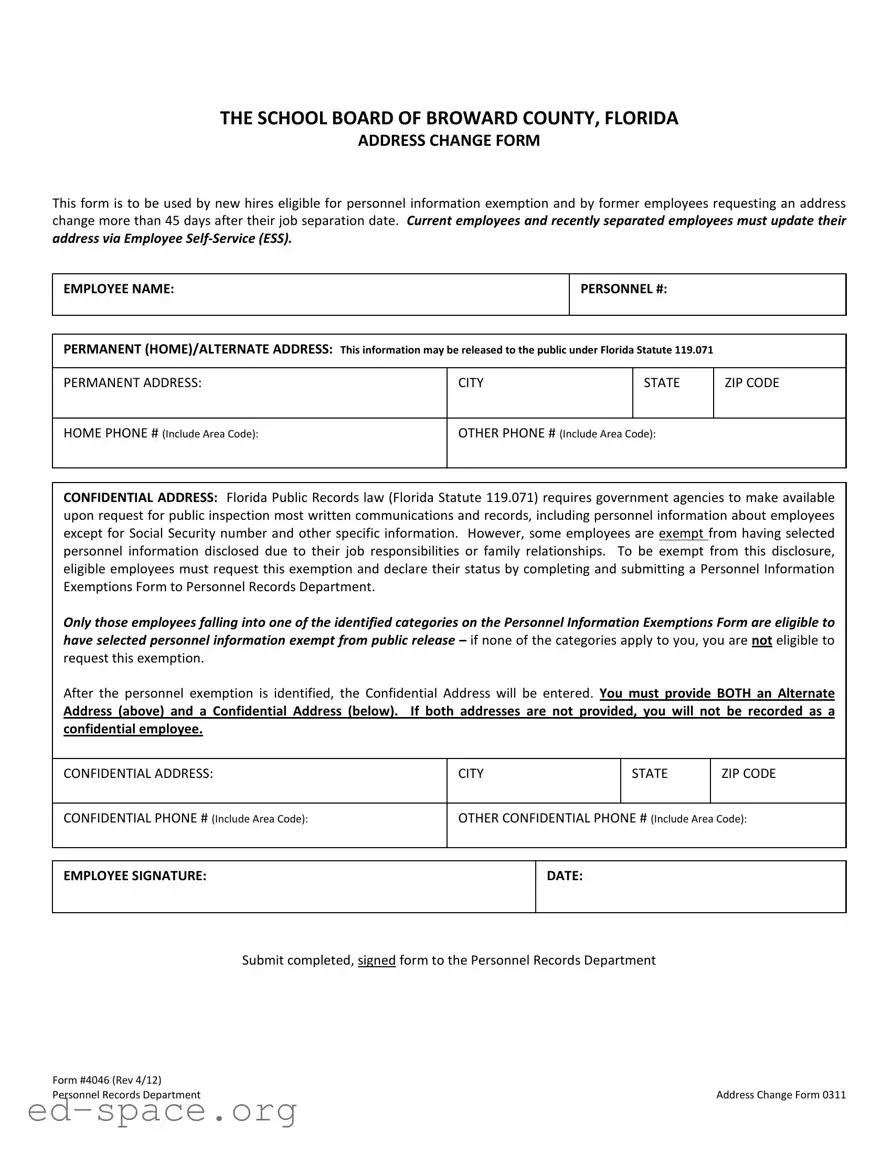 Blank Florida 4046 PDF Form