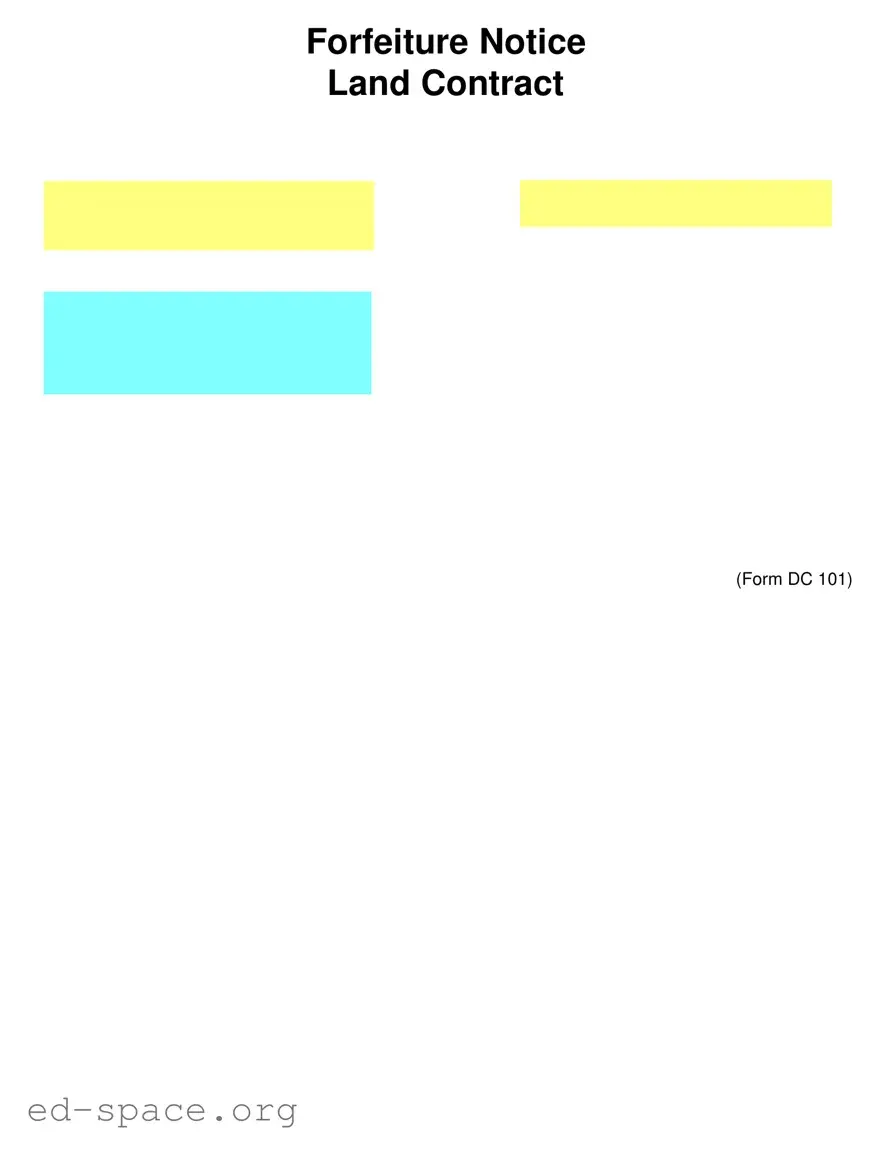 Blank Michigan Land Contract PDF Form