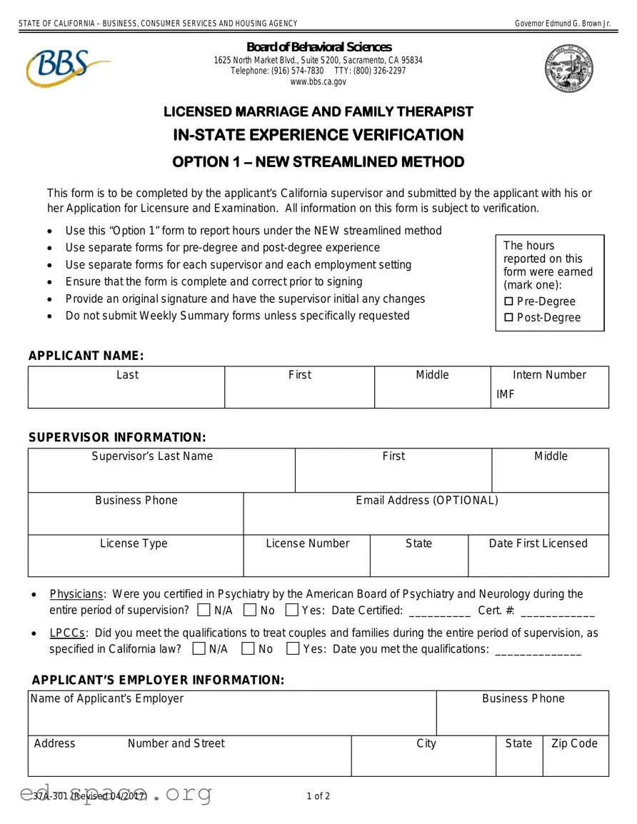 Blank 37A 301A PDF Form