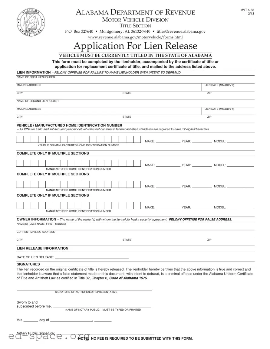 Blank Alabama Mvt 5 63 PDF Form