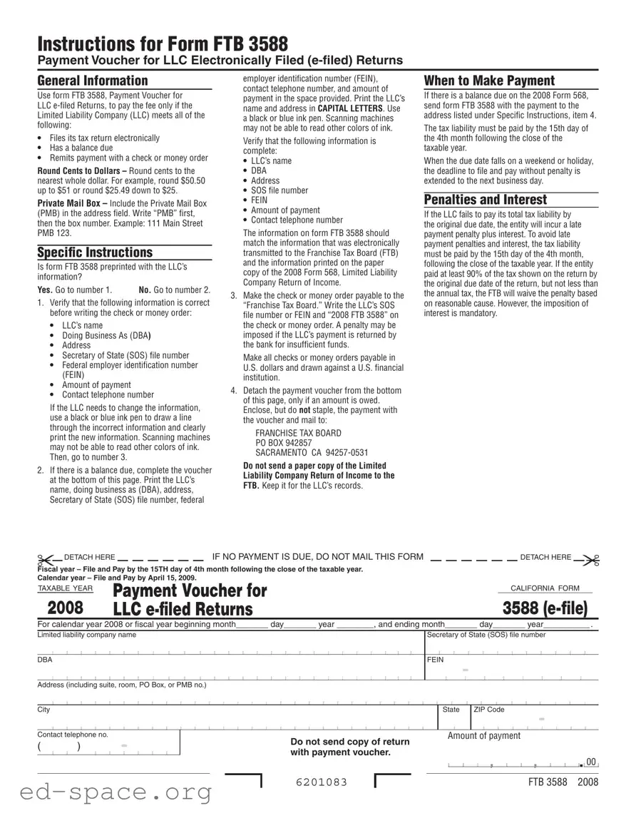 Blank California 3588 PDF Form