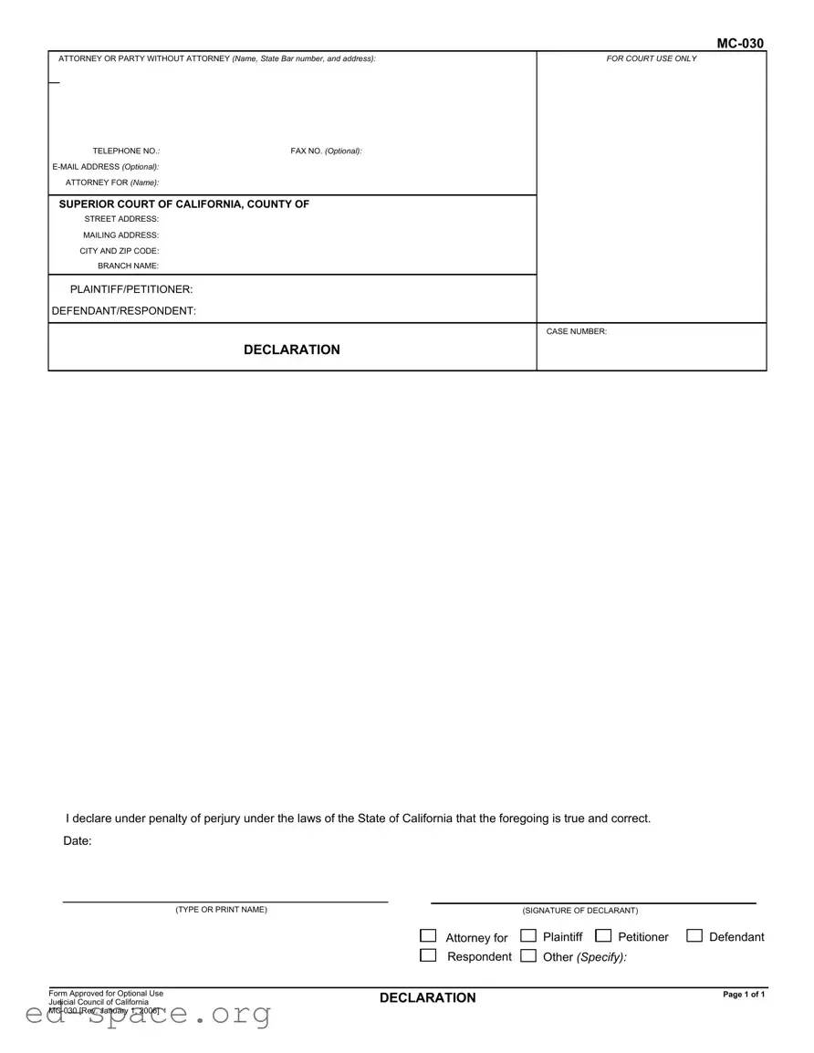 Blank Mc 030 PDF Form