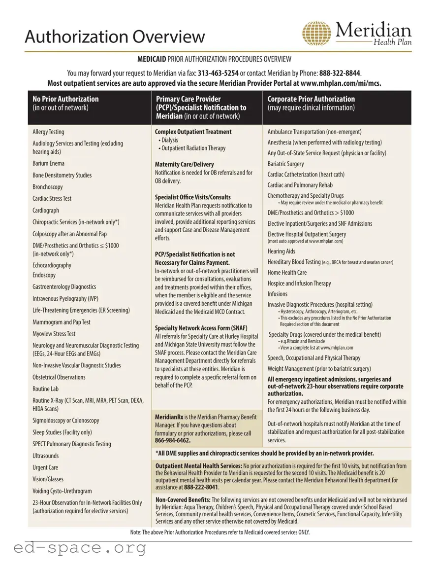 Blank Meridian Michigan Pre Approval PDF Form