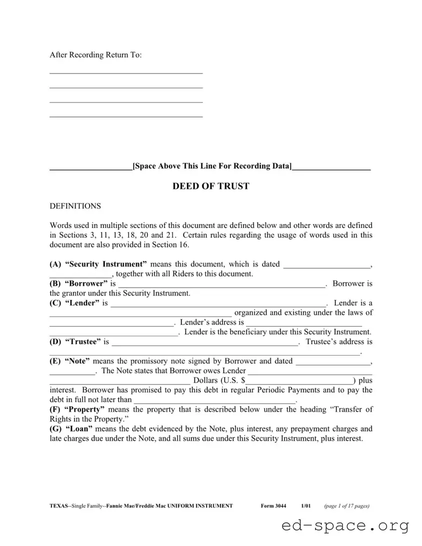 Blank Texas 3044 PDF Form