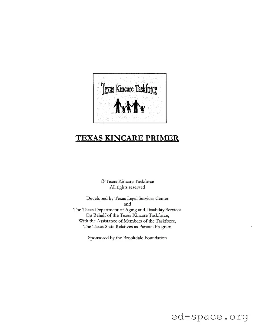 Blank Texas Kincare Primer PDF Form