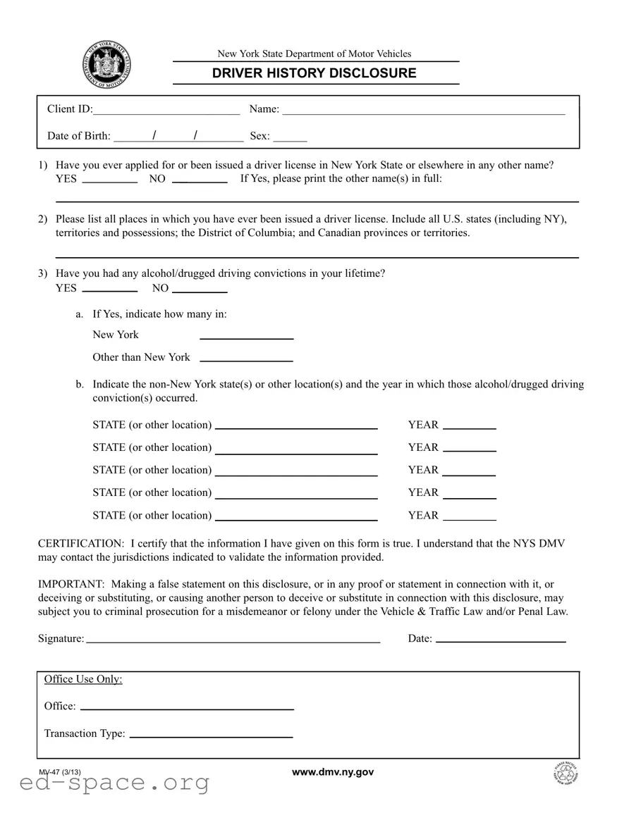 Blank Mv 47 PDF Form