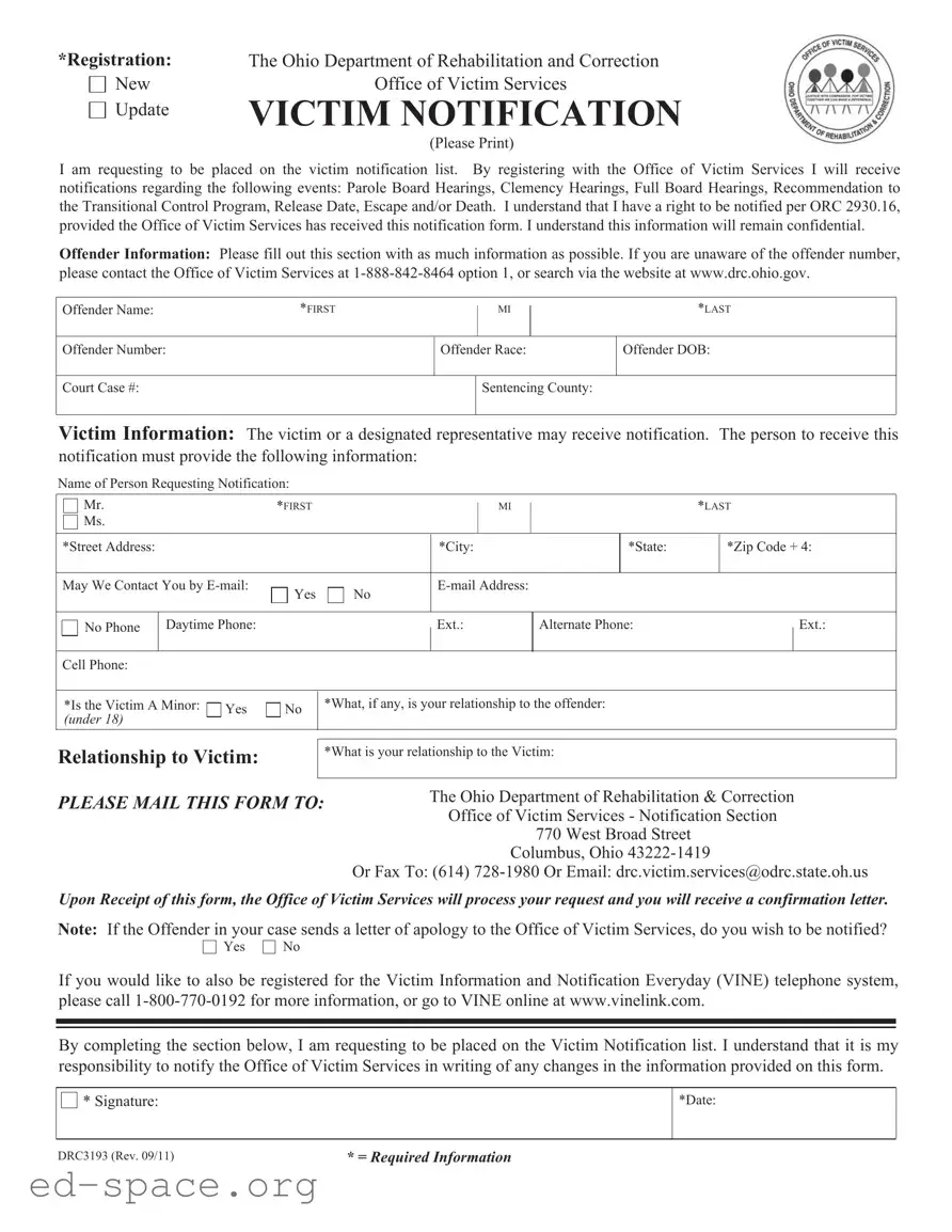 Blank Drc3193 Ohio PDF Form