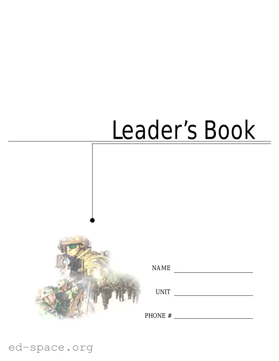 Blank Army Leaders Book PDF Form