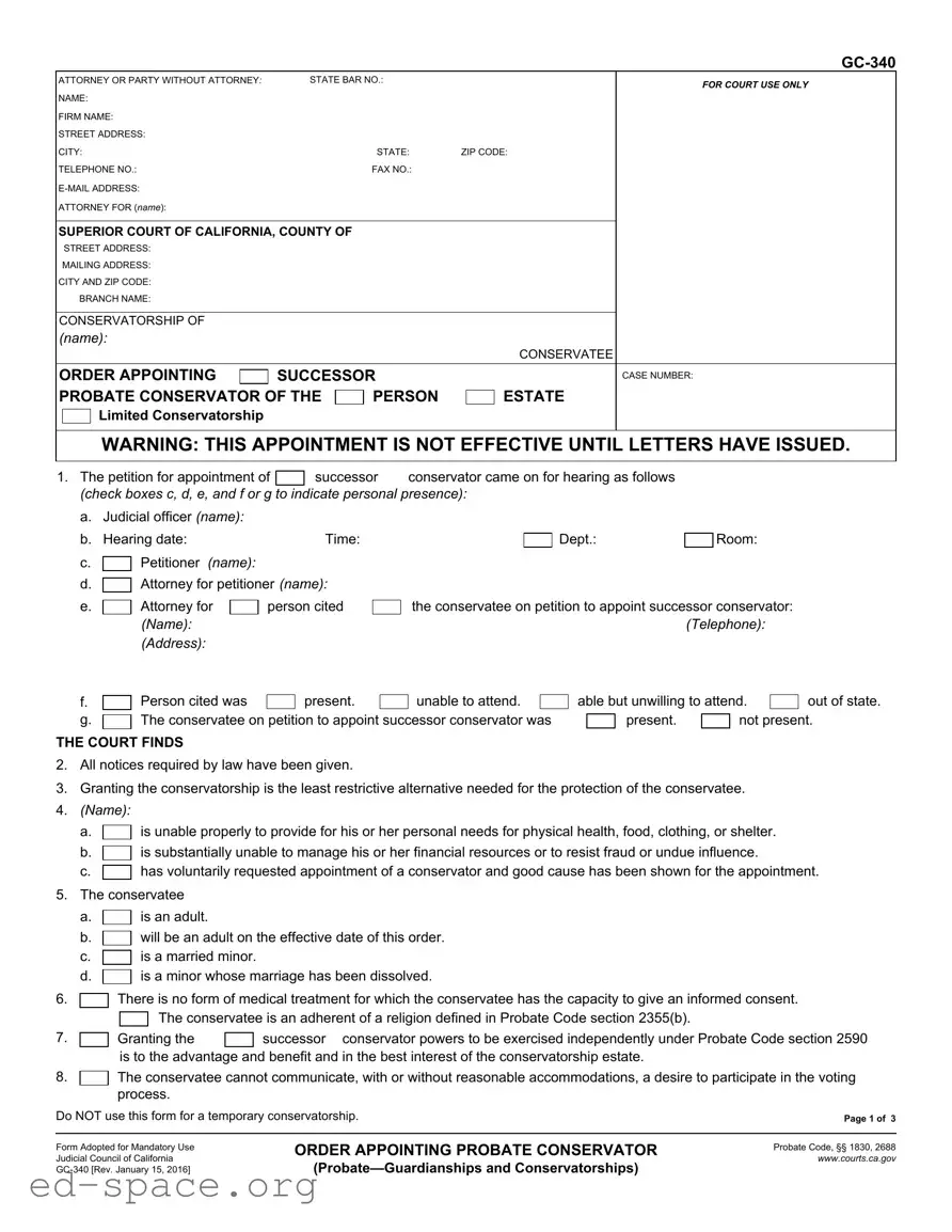 Blank California Gc 340 PDF Form