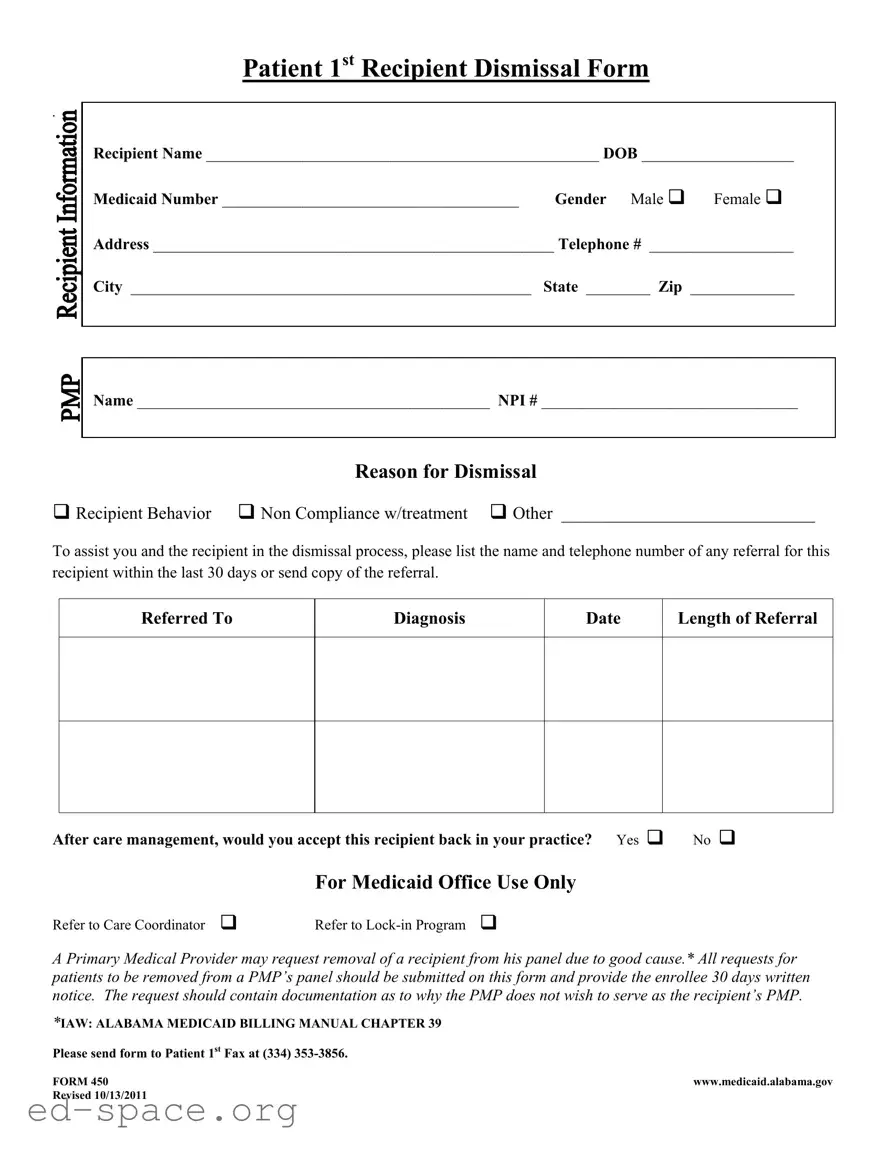 Blank Alabama 450 PDF Form