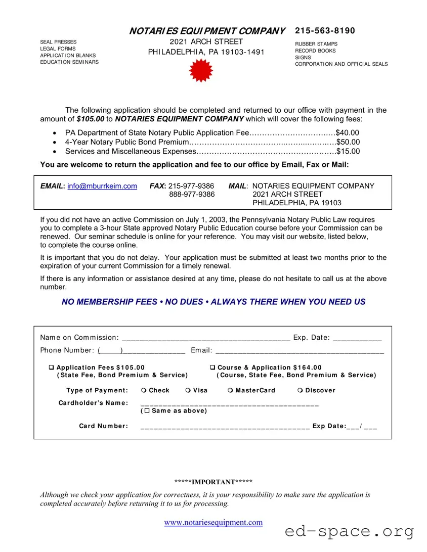 Blank Pennsylvania Public Application PDF Form