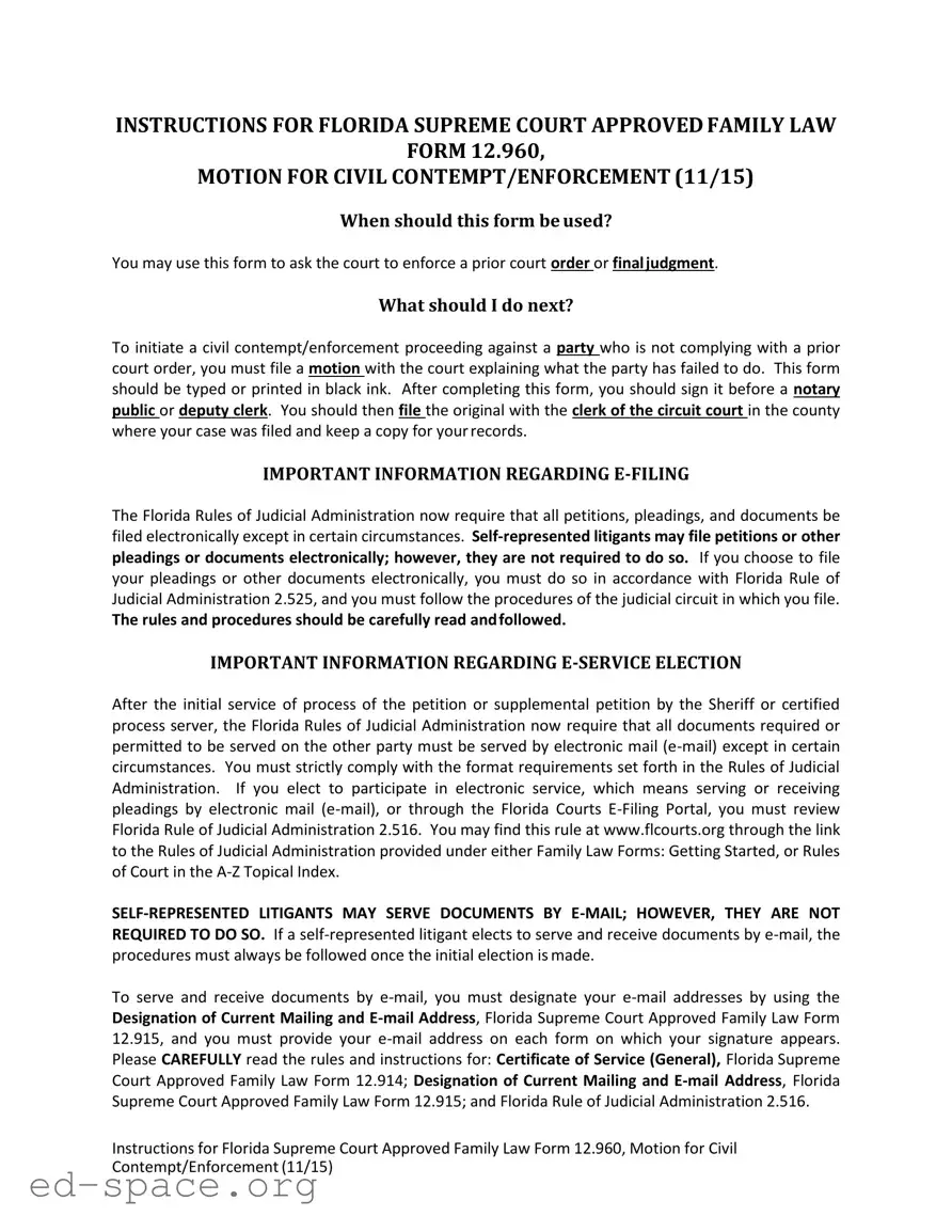 Blank Florida Motion PDF Form