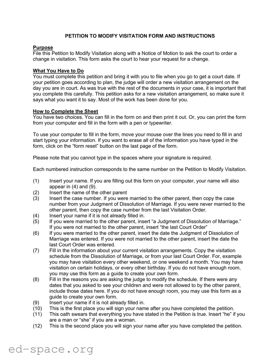 Blank Illinois Petition To Modify PDF Form