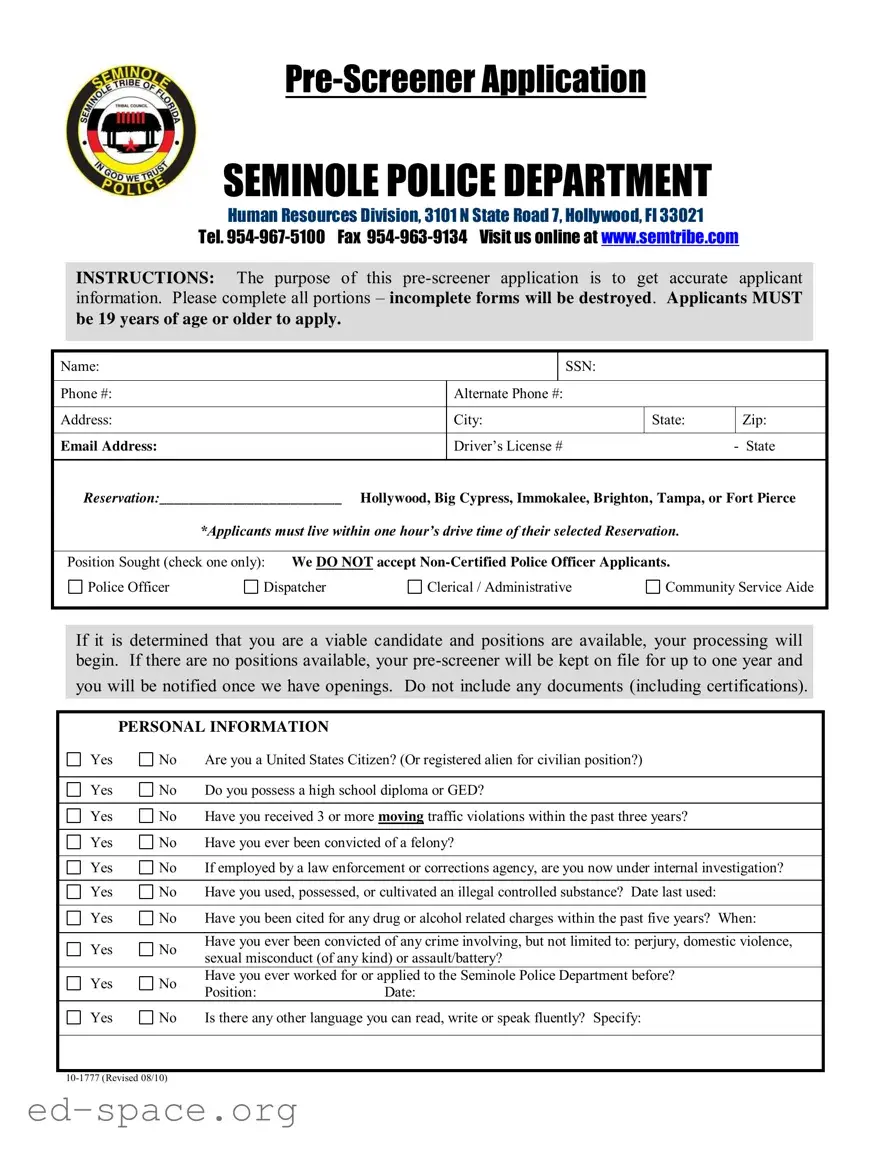 Blank Florida 10 1777 PDF Form