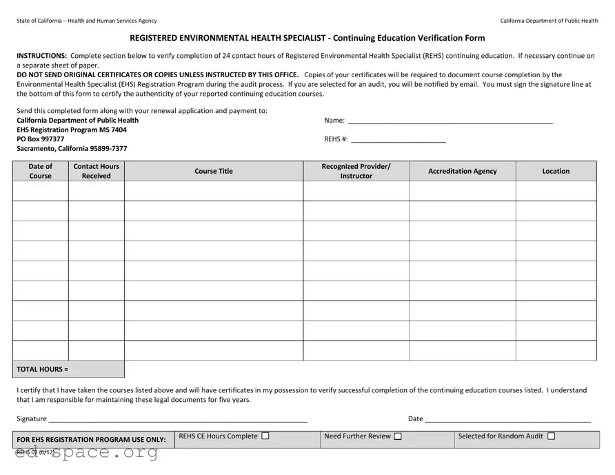 Blank California Rehs 02 PDF Form