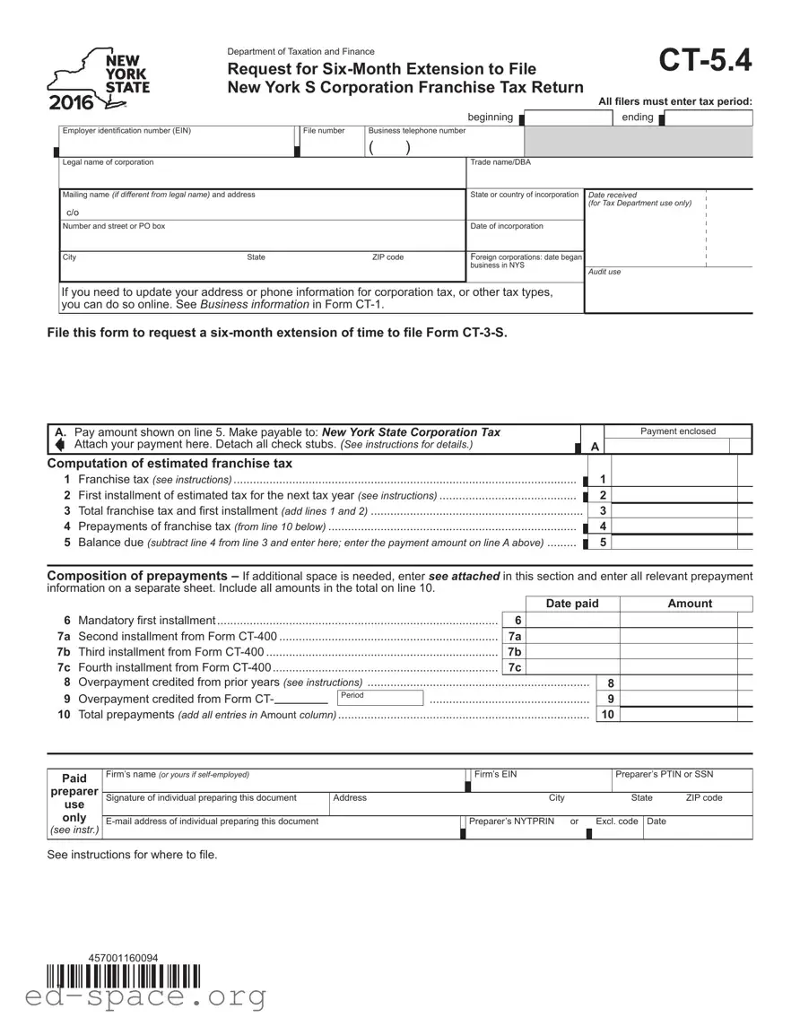 Blank Ct 5 4 PDF Form