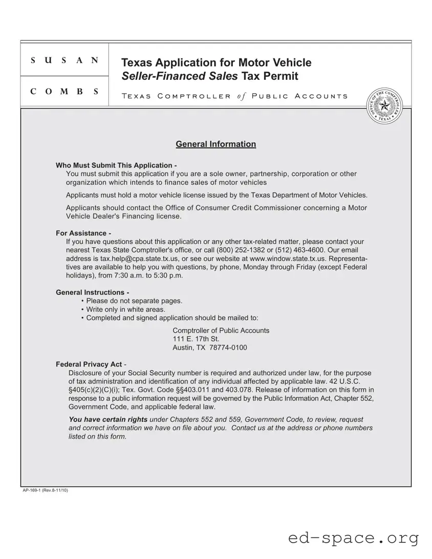 Blank Texas Ap 169 PDF Form